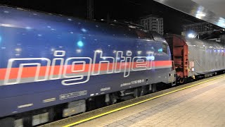 ÖBB Bahnhof Feldkirch Vorarlberg Güterzüge am frühen Morgen inkl NightJetLok [upl. by Vasiliu]