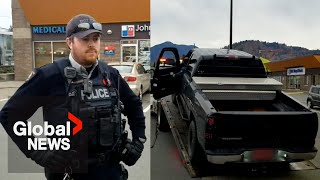 Sovereign citizen questions BC police over traffic stop in viral clip [upl. by Nihi]