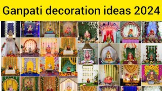 Ganpati decoration ideas 2024decoration ideas for ganpatibackground ideas for ganpati [upl. by Iow]