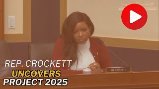 Rep Crockett UNCOVERS Project 2025s plans to weaponize the Justice Department [upl. by Man]