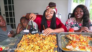 TILAPIA amp BAKED PLANTAIN  EATING SHOW  MUKBANG  Collab W THE Seibels Tv [upl. by Broder]