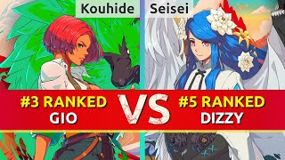 GGST ▰ Kouhide 3 Ranked Giovanna vs Seisei 5 Ranked Dizzy High Level Gameplay [upl. by Rozek]