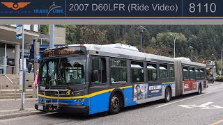 HD TransLink 2007 NFI D60LFR 8110 route 257 Ride Video [upl. by Domini]