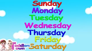 Days of the Week Song  Sunday Monday  Nursery Rhymes amp Kids Songs [upl. by Valsimot]