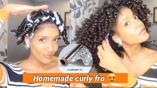 DIY Foil FlexiPerm rods  Natural hair hack [upl. by Ranite999]