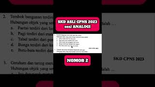 Nomor 2 ‼️Soal SKD ANALOGI ‼️soal Asli CPNS 2023 soalcpns2023 soalcpns2024 soalanalogi [upl. by Eenaj]