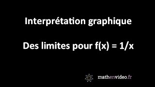 Interprétation graphique des limites de la fonction fx  1x [upl. by Atnima]