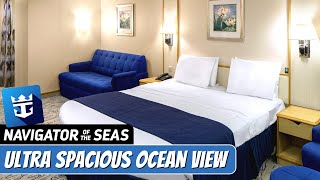 Navigator of the Seas  Ultra Spacious Ocean View Stateroom Tour amp Review 4K  Royal Caribbean [upl. by Holt]