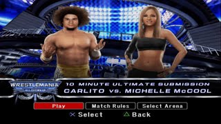 WWE SVR 2008 Carlito vs Michelle McCool Submission [upl. by Bui]