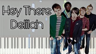 Hey There Delilah Plain White Ts  Piano Tutorial [upl. by Refinneg]