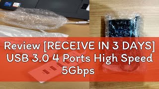 Review RECEIVE IN 3 DAYS USB 30 4 Ports High Speed 5Gbps Extension Hub Splitter for Laptop Compu [upl. by Nylirak]