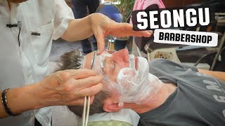 💈 Relaxing SHAVE with HAIR WASH amp STYLE  성우이용원 Seongu South Koreas Oldest Barbershop in Seoul [upl. by Cinnamon]