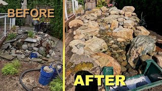 Tearing Out amp Rebuilding an Outdated Backyard Waterfall [upl. by Reivilo690]