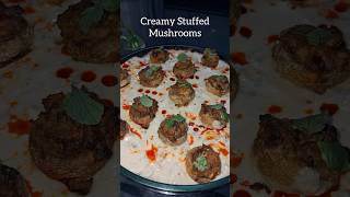 Stuffed Mushrooms with Creamy Sauce Recipe A Decadent Delight [upl. by Sirej611]