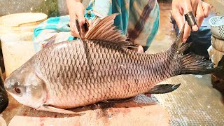 Fish Cutting Expert  Huge Rohu Fish Cutting amp Skinning Skills Live In Bangladesh [upl. by Ati563]