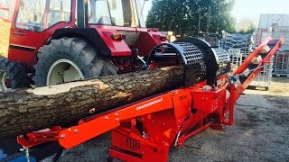 Firewood processor Hakki Pilke EASY 42 zaagkloofmachine [upl. by Airahcaz897]