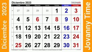 Calendario  Diciembre 2023 [upl. by Erbe661]