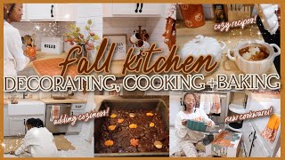 FALL KITCHEN DECORATE COOK amp BAKE WITH ME 🥧🍂Cozy Fall Decor Ideas Fall Recipes  Meal Prep asmr [upl. by Brick]