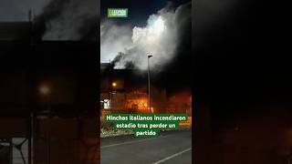 Aficionados del Foggia Calcio provocaron incendio en el estadio del rival seriec italia [upl. by Varion]