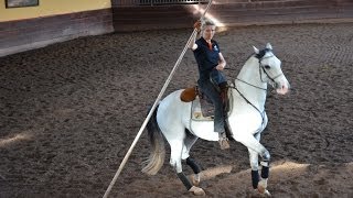 Garrocha training with Valdeci Evaristo and Marijke de Jong [upl. by Zenitram686]