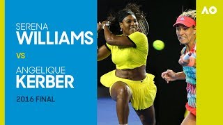 Serena Williams v Angelique Kerber  Australian Open 2016 Final  AO Classics [upl. by Ianteen161]