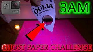 GHOST SEEN SCARIEST GHOST PAPER CHALLENGE AT 3AM CAMERA THROUGH PLANCHETTE [upl. by Adrahs938]