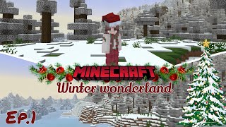 Minecraft WINTER WONDERLAND ep1  v12144  survival series [upl. by Adilen945]