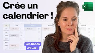 Comment créer un calendrier sur Excel [upl. by Yemrots]