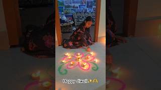 Just Diwali Vibes🥹✨️Ignore my background guyz🥲Rangoli by me🌚rangoli diwalirangoli vibes viral [upl. by Lugar]