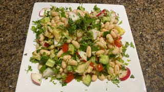 Cannellini Bean Salad  with Lebanese Dressing [upl. by Eelinej403]