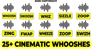 25 FREE CINEMATIC WHOOSHES Sound Effects No Copyright  WHOOSHES SOUND EFFECT  FREE SOUND EFFECT [upl. by Ahsenor]