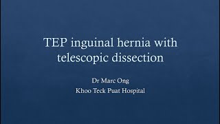 Key steps for TEP telescopic dissection inguinal hernia [upl. by Einial393]