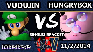 FPV  Vudujin Luigi Vs CrsHungrybox Jigglypuff SSBM Singles Bracket  Melee [upl. by Nylteak]