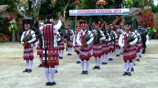 Mizoram bagpipers ready to march [upl. by Hoagland524]