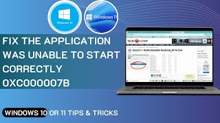 The application Was Unable To Start Correctly 0xc000007b In Windows 11 1087  How To Fix Erro [upl. by Eelame]