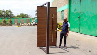 UNVEILING PIVOT DOORS IN KENYA😀 Latest modern steel door design ideas [upl. by Clemmie97]