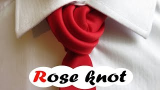 How to tie a tie for Wedding  Rose Bud necktie knot [upl. by Alor]