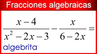 Cambios de signos en la suma y resta de fracciones algebraicas 140 [upl. by Scarlet383]