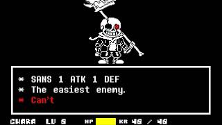 unitaleCYF Disbelief Sans battle undertale fangame※Cancelled game [upl. by Aikenahs444]