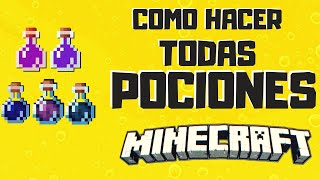 🧪⚗️Como hacer TODAS las POCIONES en Minecraft  Pocion de Invisibilidad velocidad vision nocturna [upl. by Stoll255]