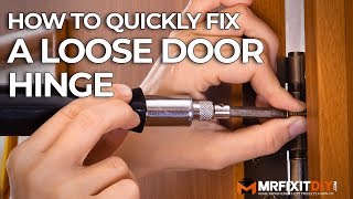 How to Quickly Fix a Loose Door Hinge [upl. by Ilojna762]