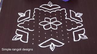 Karthika Somavaram Rangoli 13  7 Dots  Deepala Muggulu Trendy Kolam Designs [upl. by Medina]