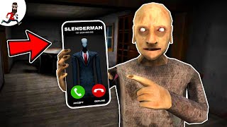 Slender man call Grandpa ► funny horror granny game animation [upl. by Boccaj]