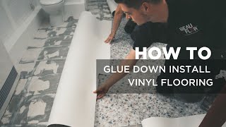 How to glue and install vinyl sheet flooring [upl. by Cirred]