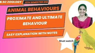 Proximate and Ultimate Behavior B Sc 5th Semester DSE Animal Behaviour and Chronobiologybsczoology [upl. by Orsa]