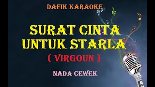 Surat Cinta Untuk Starla Karaoke Virgoun Nada Wanita Cewek Female key D [upl. by Corydon]