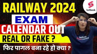 Railway Exam Calendar 2024 Out  Railway Annual Calendar 2024  Railway Group D Exam Date 2024 [upl. by Aillij77]