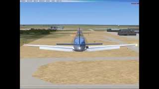 Flight Simulator X Mooney Bravo Belly Landing [upl. by Levitt]