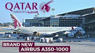 QATAR AIRWAYS Brand New AIRBUS A3501000 Economy  Doha  Madrid  Flight Review [upl. by Nniuq313]