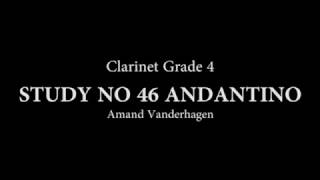 Study for Clarinet No 46 Andantino [upl. by Swayder]